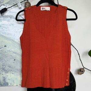 Duet Orange Sleeveless Top